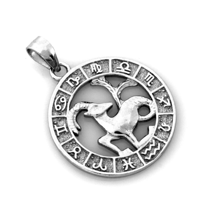 Srebrny wisior 925 koziorożec zawieszka zodiak do łańcuszka Srebrny wisior 925 koziorożec zawieszka zodiak do łańcuszka