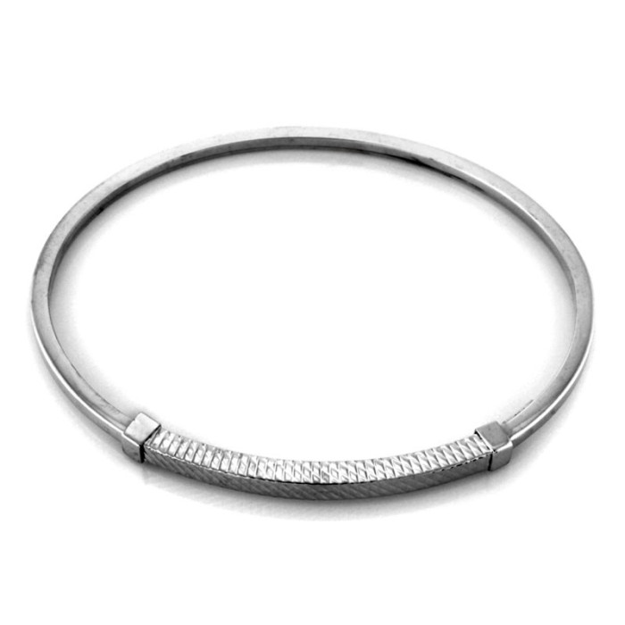 Srebrna sztywna bransoletka 925 bangle na prezent Srebrna sztywna bransoletka 925 bangle na prezent
