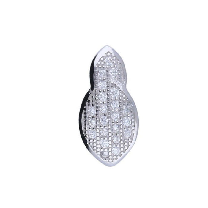 Srebrna zawieszka 925 fistaszek z cyrkoniami 1,33g Srebrna zawieszka 925 fistaszek z cyrkoniami 1,33g