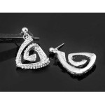 Modne eleganckie spiralne kolczyki prezent