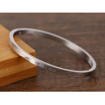 Bransoletka bangle w cyfry rzymskie z satynowaniem