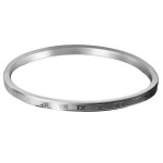 Bransoletka bangle w cyfry rzymskie z satynowaniem