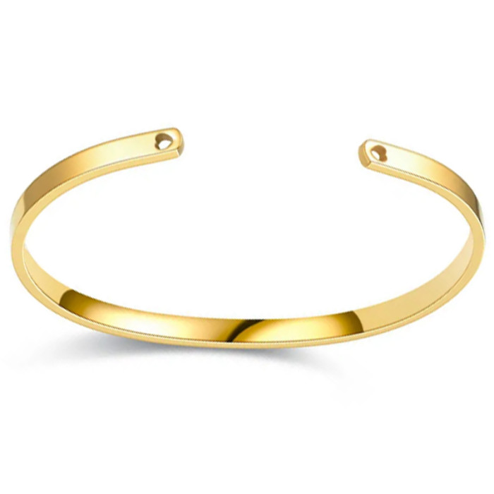 Bransoletka bangle modny wzór gładka blaszka wsuwana Bransoletka bangle modny wzór gładka blaszka wsuwana