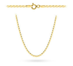 Łańcuszek złoty pr. 585 - splot gucci 60 cm