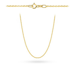 Łańcuszek złoty - splot rolo diamentowany 70 cm