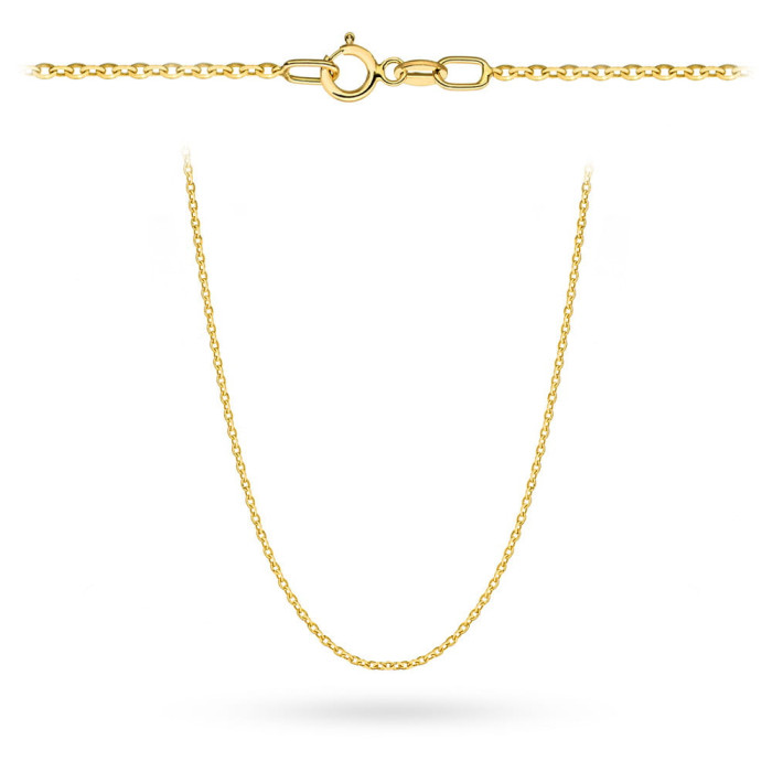 Łańcuszek złoty - splot rolo diamentowany 70 cm Łańcuszek złoty - splot rolo diamentowany 70 cm