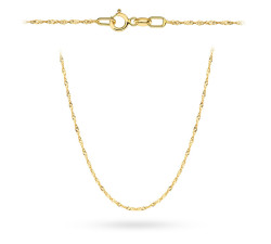 Łańcuszek złoty pr. 585 - splot singapure 55 cm