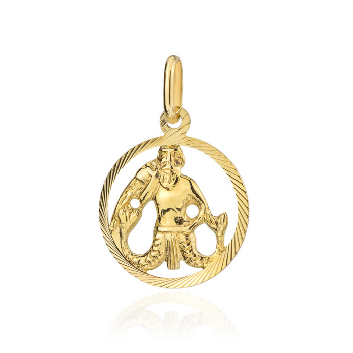 Zawieszka 585 14kt znak zodiaku WODNIK prezent wisiorek na łańcuszek Zawieszka 585 14kt znak zodiaku WODNIK prezent wisiorek na łańcuszek