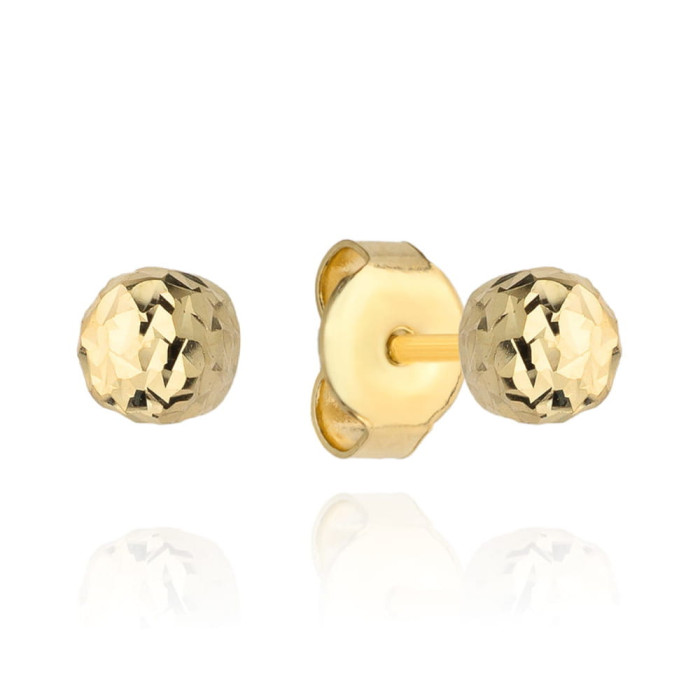 Kolczyki kulki super lekkie diamentowane 6 mm Kolczyki kulki super lekkie diamentowane 6 mm