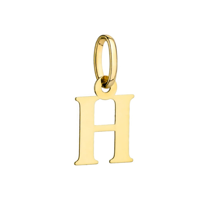 Zawieszka złota 585 14kt literka H symbol imienia wisiorek na prezent łańcuszek Zawieszka złota 585 14kt literka H symbol imienia wisiorek na prezent łańcuszek