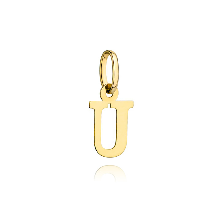 Zawieszka złota 585 14kt literka U symbol imienia wisiorek na prezent na łańcuszek Zawieszka złota 585 14kt literka U symbol imienia wisiorek na prezent na łańcuszek