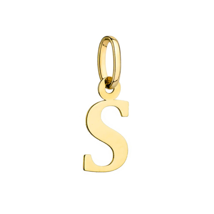 Zawieszka złota 585 14kt literka S symbol imienia wisiorek na prezent na łańcuszek Zawieszka złota 585 14kt literka S symbol imienia wisiorek na prezent na łańcuszek