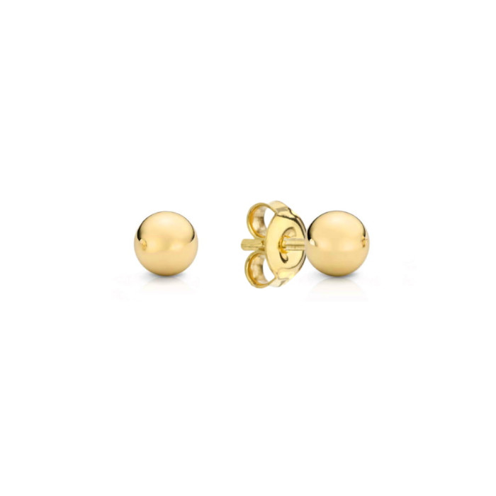 Minimalistyczne kolczyki sztyfty ze złota 585 z kulkami 5mm 14kt Minimalistyczne kolczyki sztyfty ze złota 585 z kulkami 5mm 14kt