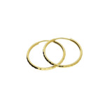 Złote kolczyki wiszące 375 kółeczka diamentowane 25 mm 1,19 g