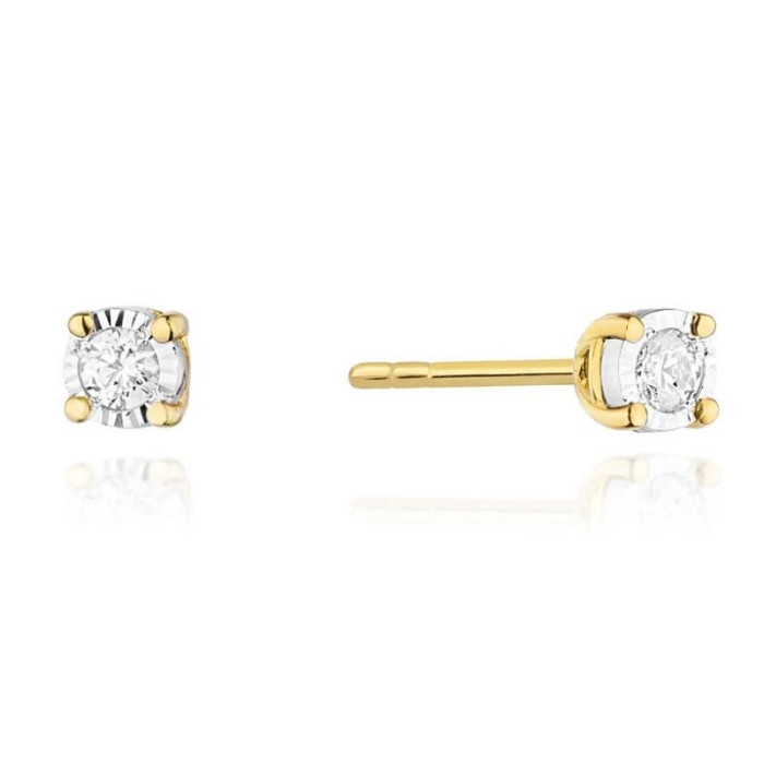 Złote kolczyki 585 z brylantami wkrętki diamenty 1,00g Złote kolczyki 585 z brylantami wkrętki diamenty 1,00g