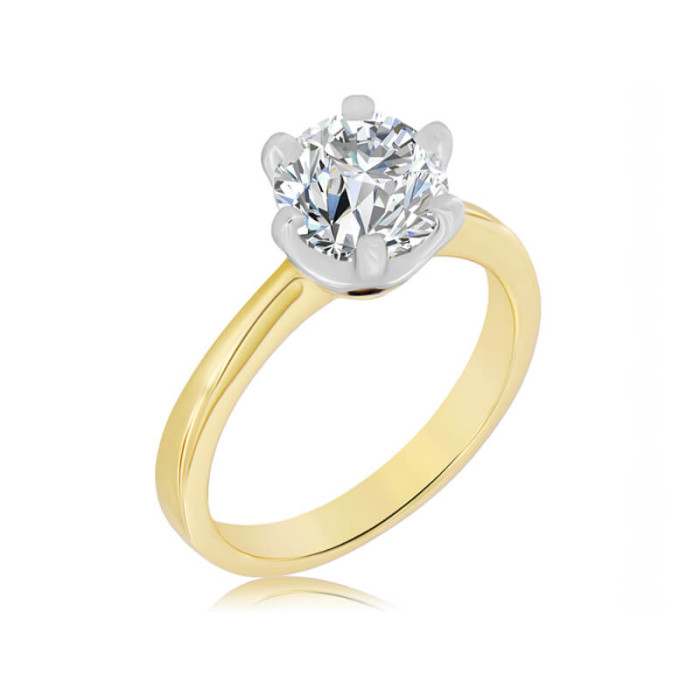 Elegancki pierścionek ze złota 585 zaręczynowy z diamentem Elegancki pierścionek ze złota 585 zaręczynowy z diamentem