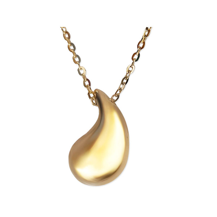 Złoty naszyjnik 585 błyszcząca elegancka kropla na łańcuszku typu ankier 14kt prezent Złoty naszyjnik 585 błyszcząca elegancka kropla na łańcuszku typu ankier 14kt prezent