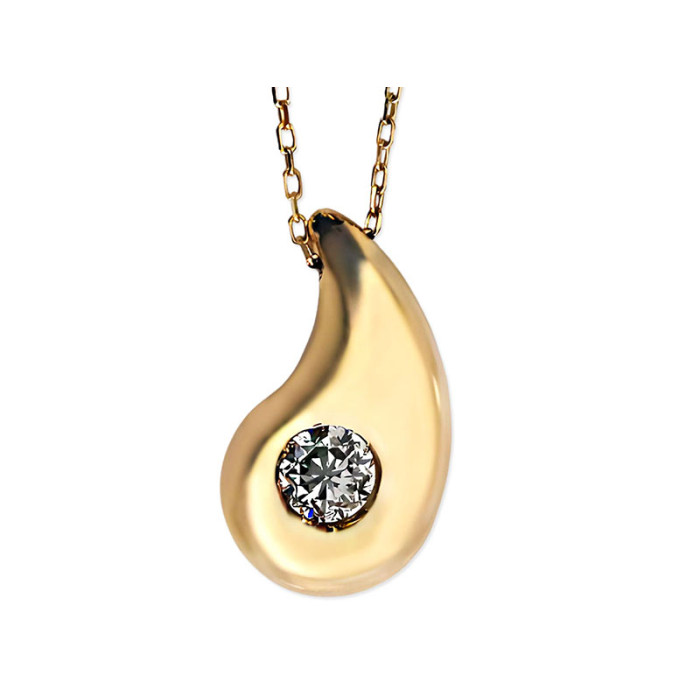 Złoty naszyjnik 585 błyszcząca elegancka kropla z dużą cyrkonią na łańcuszku typu ankier 14kt prezent Złoty naszyjnik 585 błyszcząca elegancka kropla z dużą cyrkonią na łańcuszku typu ankier 14kt prezent