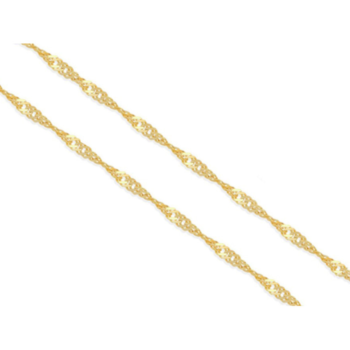 Złoty łańcuszek 585 elegancki singapur 38cm klasyczny splot na prezent 14kt Złoty łańcuszek 585 elegancki singapur 38cm klasyczny splot na prezent 14kt