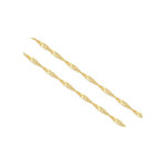 Złoty łańcuszek 585 elegancki singapur 38cm klasyczny splot na prezent 14kt