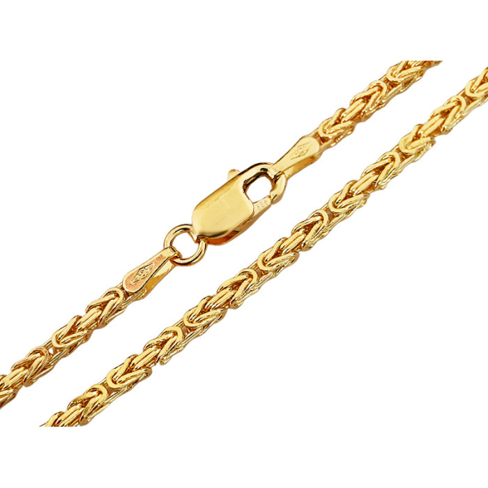 Złoty łańcuszek 585 splot królewski 50cm silny szeroki łańcuszek bizantyna 14kt Złoty łańcuszek 585 splot królewski 50cm silny szeroki łańcuszek bizantyna 14kt
