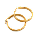 Kolczyki złote frezowane koła 26mm