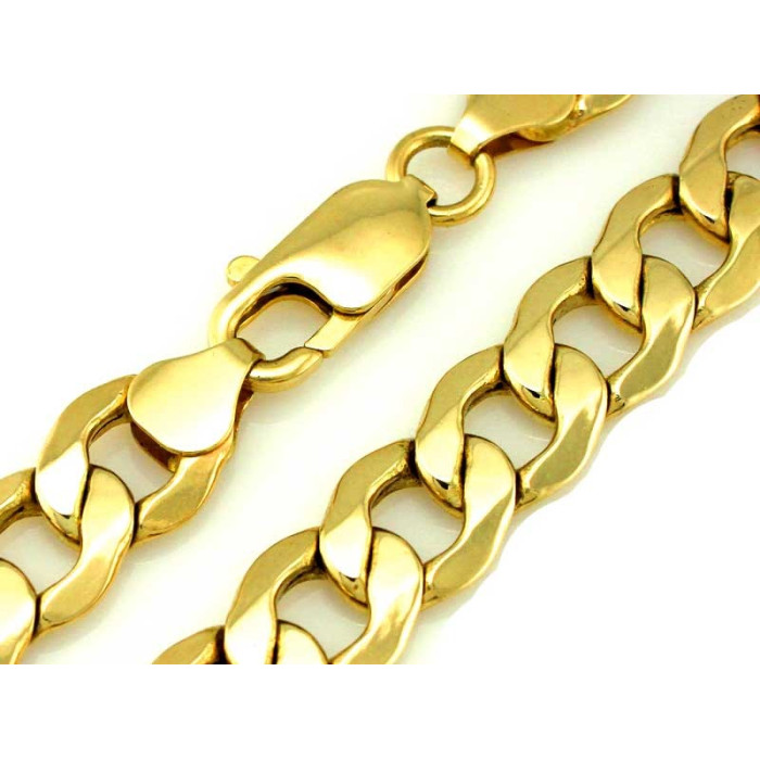 Złoty łańcuch 585 dla eleganckiego mężczyzny splot pancerka 9.5mm Złoty łańcuch 585 dla eleganckiego mężczyzny splot pancerka 9.5mm