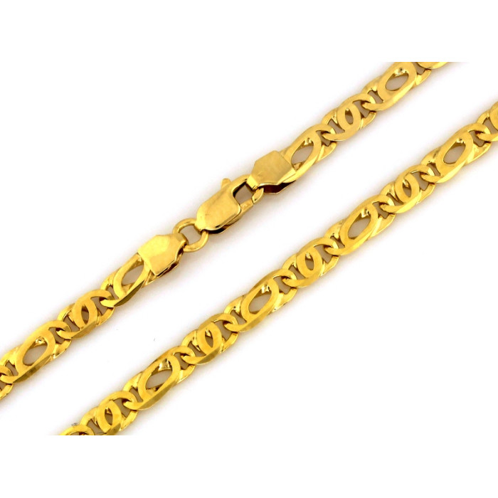 Złoty łańcuch 585 gruby efektowny elegancki popularny na czasie splot 7.5mm Złoty łańcuch 585 gruby efektowny elegancki popularny na czasie splot 7.5mm