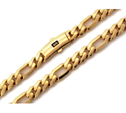 Masywny złoty łańcuszek 585 męski w splocie figaro o szerokości 9mm - 14k