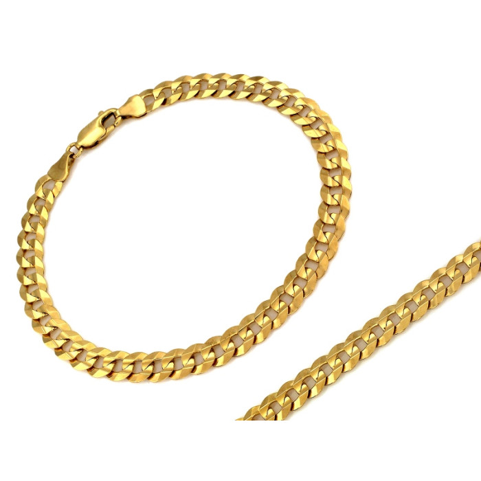Bransoletka złota 375 męska gruba pancerka 6.6mm Bransoletka złota 375 męska gruba pancerka 6.6mm