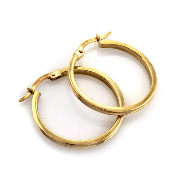 Złote kolczyki klasyczne koła 30mm Złote kolczyki klasyczne koła 30mm