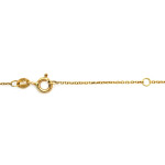 Złoty naszyjnik 585 z czarnym kamieniem w kształcie serca długości 45cm 14k