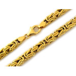Klasyczny złoty łańcuch 585 męski splot królewski szerokość 5.2mm 14k