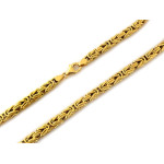 Klasyczny złoty łańcuch 585 męski splot królewski szerokość 5.2mm 14k