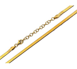 Klasyczny złoty łańcuszek 585 żmijka snake błyszcząca taśma 14k
