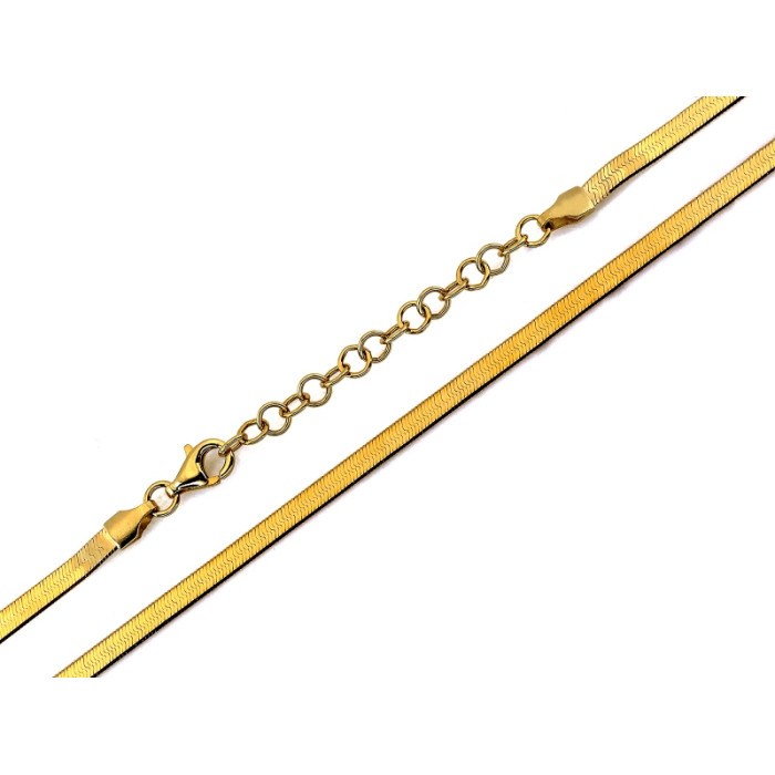 Klasyczny złoty łańcuszek 585 żmijka snake błyszcząca taśma 14k