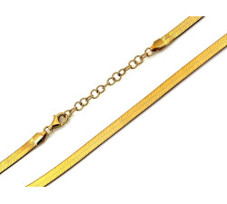Klasyczny złoty łańcuszek 585 taśma żmijka snake błyszczący elegancki 14k