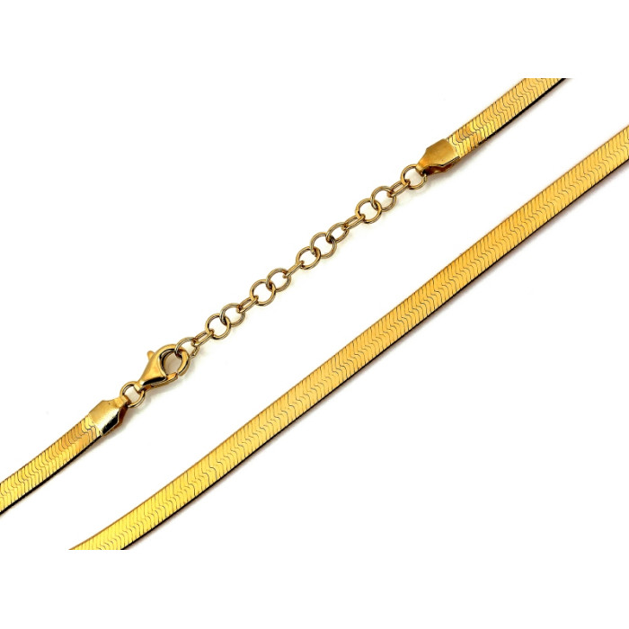 Klasyczny złoty łańcuszek 585 taśma żmijka snake błyszczący elegancki 14k Klasyczny złoty łańcuszek 585 taśma żmijka snake błyszczący elegancki 14k