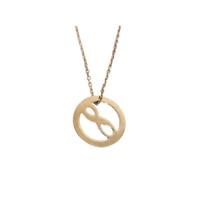 Złoty naszyjnik 333 celebrytka ring infinity 1,14g Złoty naszyjnik 333 celebrytka ring infinity 1,14g