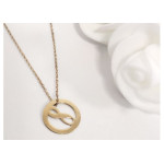 Złoty naszyjnik 333 celebrytka ring infinity 1,14g