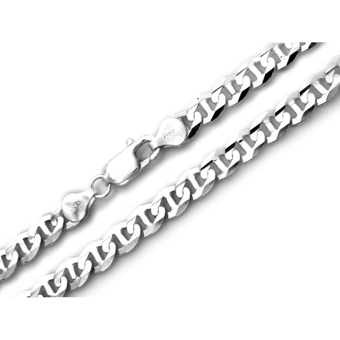 Srebrny łańcuch 925 męski splot marina szerokość 8mm długość 55cm Srebrny łańcuch 925 męski splot marina szerokość 8mm długość 55cm