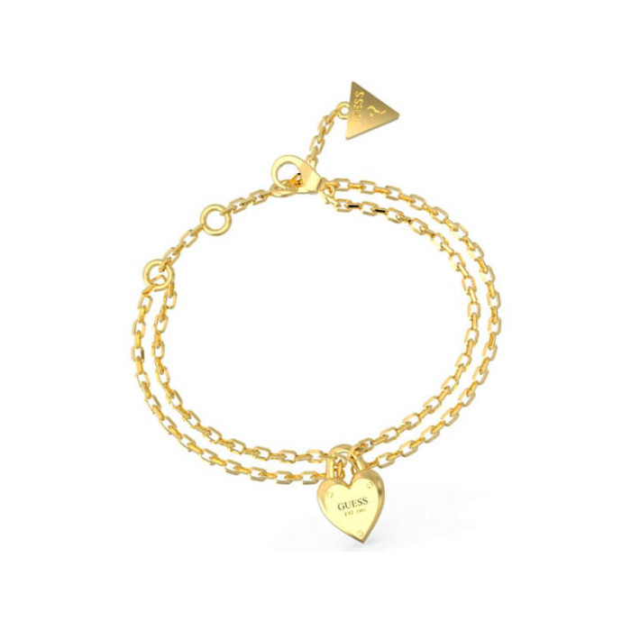 Bransoletka GUESS podwójna z serduszkiem kłódką z napisem HEART LOCK Bransoletka GUESS podwójna z serduszkiem kłódką z napisem HEART LOCK