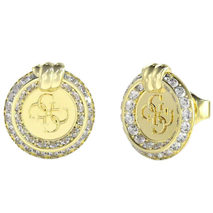 Kolczyki GUESS duże kółka w oprawie cyrkonii z logo 4G LOGO KNOT STUDS Kolczyki GUESS duże kółka w oprawie cyrkonii z logo 4G LOGO KNOT STUDS