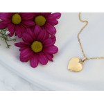 Elegancka złota zawieszka 585 w kształcie dwustronnego serca na łańcuszek 14k