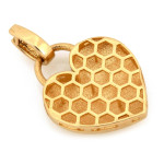 Elegancka złota zawieszka 585 w kształcie dwustronnego serca na łańcuszek 14k