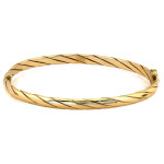 Ekskluzywna złota bransoleta 375 sztywna bangle z połyskiem 9k