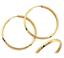 Klasyczne złote kolczyki 585 koła o średnicy 29mm 14k