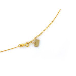 Personalizowany złoty naszyjnik 585 z imieniem Basia w eleganckim stylu 14k