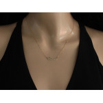Personalizowany złoty naszyjnik 585 z imieniem Basia w eleganckim stylu 14k