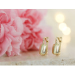 Dyskretne złote kolczyki 585 angielskie eleganckie klasyczne żółte złoto 14k